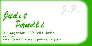 judit pandli business card